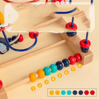 Vaikams Švietimo Įspūdį Mokymosi Medinių Rutuliukų Labirintas Žaislai kalnelius Matematikos Žaislas 1