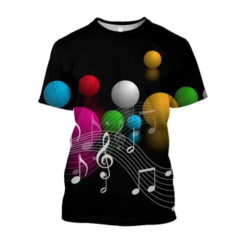 Jumeast 3D Muzikos, Fortepijono, Dainavimo Spausdinti Hip-Hop, T-marškinėliai Vyrams Harajuku Mados Marškinėliai Estetinės Hipių Jaunimo Drabužių T-shirty 1