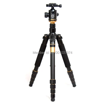 QZSD Q666 profesionaliosios Fotografijos Nešiojamų Trikojo Monopodzie su Kamuoliu Galva SLR fotoaparatas DSLR Kamera DV / Stovi Kameros / Fold 35cm 1