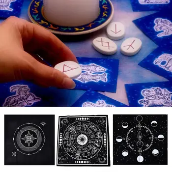 Astrologija Išskirtinį Apdailos Pagoniškas Ritualas, Magija, Taro Kortos stalo Žaidimas Staltiesė Pramogų 1