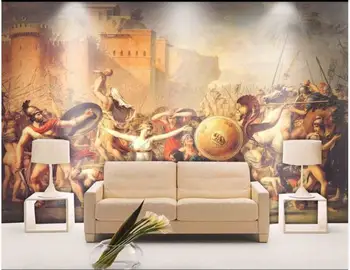 Custom freskos 3d foto tapetai Europos klasikinio pobūdžio karo aliejaus tapybai tv foną kambarį tapetų sienos, 3 d 1