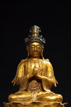 LAOJUNLU Statula Religinių Buda Yra Įtvirtinta Bronza, Auksu, Ir Statula Guanyin Bodhisatva Yra Aukštos 45Cm 2