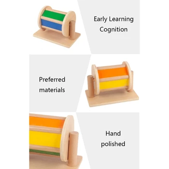Montessori Mokymo Pagalbos Montessori Mediniai Tekstilės Ir Būgno 0-3 Metų Amžiaus Ic Klasės Kūdikių Ankstyvojo Ugdymo Švietimo Žaislai 2