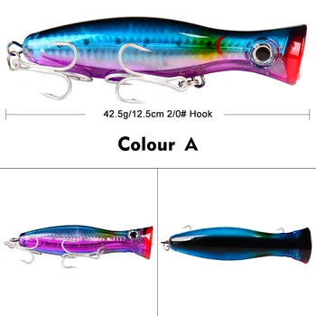 Žvejybos įrankių, žvejybos masalas, 6 spalvų, naujų popalua masalas 13CM/43G plastiko sunku, masalas mikro masalas objektas 2