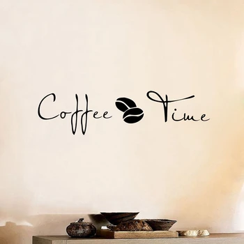 Kavos Sienos Meno, lipdukas, Decal vinilo kavos sienų lipdukai kavos parduotuvė ar biuro dekoras 2