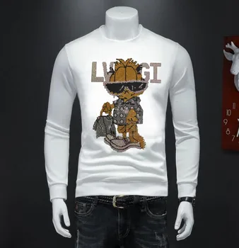 Dizaineris kalnų krištolas puloveris Palaidinukė Atsitiktinis Mados Hip-Hop Streetwear Vyrų Drabužiai lašas laivybos 2