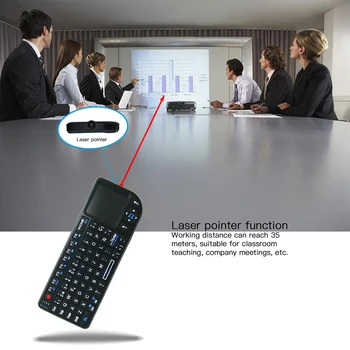 Mini Belaidės ispanijos klaviatūra su Touchpad Apšvietimu Rankinės, Skirta 