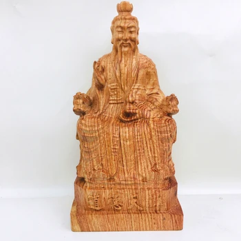 Daoizmas reikmenys, magija įrankiai, skulptūros Sanqing dievų, Budos statulos Sanqing protėviai, medžio drožyba 3