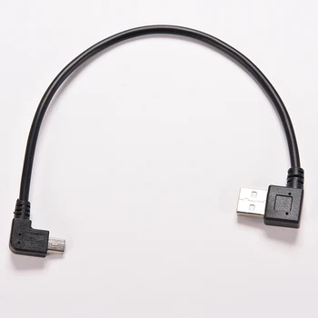 ČIURKŠLĖS Mini USB Duomenų Kabeliu 25cm stačiu Kampu USB 2.0 A Male Į Mini USB 5 Pin Kairysis Kampas Male Kabelio Laido Jungties Adapteris 3