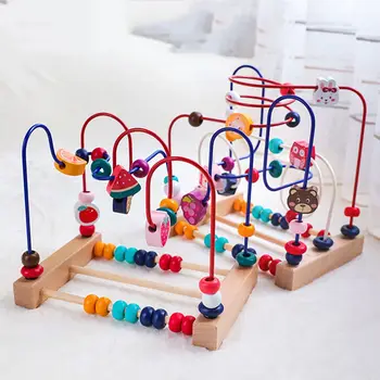 Vaikams Švietimo Įspūdį Mokymosi Medinių Rutuliukų Labirintas Žaislai kalnelius Matematikos Žaislas 3