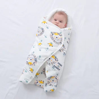 Naujagimio miegmaišį Ultra-Minkštas Storas Šilta Antklodė Grynos Medvilnės Kokono Kūdikių Berniukų, Mergaičių Drabužiai Darželio Wrap Suvystyti 0-6M 3