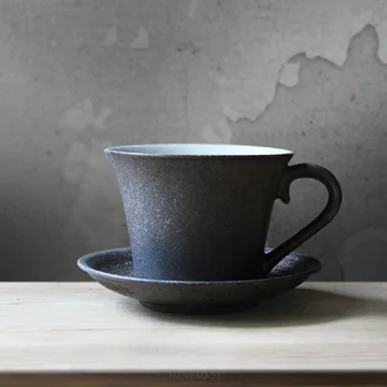Rankų darbo keramikinis puodelis kavos Retro asmeninį keramikos puodelis Sielovados kavos puodelio Juodųjų Rankų darbo puodeliai Puikiai keramikos 3