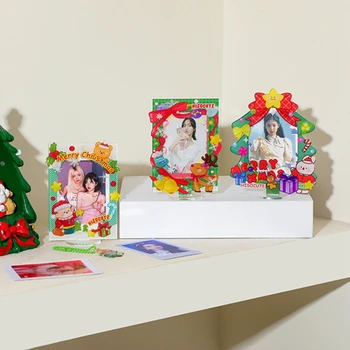 3 Colių Kawaii Animacinių Filmų Photocard Turėtojas Mažas Korėjos Idol Photocard Raštas Atveju Kalėdinis Vakarėlis Namų Dekoro Priedai 3