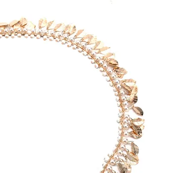 2022 Motinos metalo grandinės , mados perlų pakabukas, elegantiškas ir saldus suknelė, juosmens diržas BL1822 3