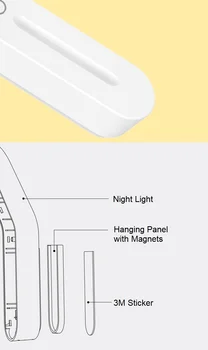 Pritemdomi LED Nakties Šviesos USB Įkraunamas LED Sienos Žiburiai, Namų Touch Kontrolės Magnetas Attachable Nešiojamas Žibintuvėlis 4