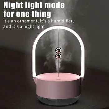 Belaidžio magnetinių rutuliukų drėkintuvas kūrybos oro purkštukai nešiojamų naktį, šviesos, vandens skaitiklio USB office home drėkintuvas 4