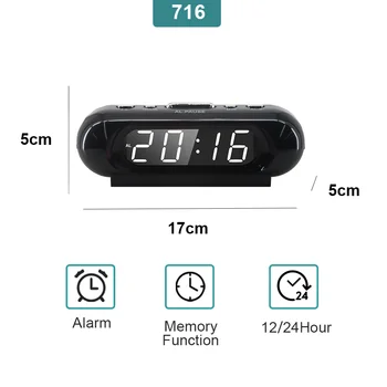 LED Laikrodis Naktiniai Skaitmeninio Signalo Darbalaukio Laikrodžius, Stalo Elektroninių 8 Minučių Atidėti Stalo Reikmenys Pabusti Signalizacija Skaitmeninis Laikrodis 4