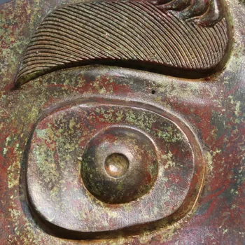 MOCARTAS Bronzos Dvigubai Gyvūnų veidui 49Cm Aukštos Tradicinę Kinų Stiliaus Antikvariniai daiktai, Dailės Amatų Dovanos 4