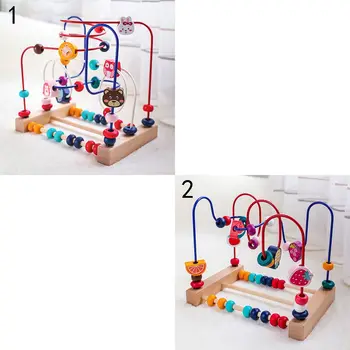 Vaikams Švietimo Įspūdį Mokymosi Medinių Rutuliukų Labirintas Žaislai kalnelius Matematikos Žaislas 4