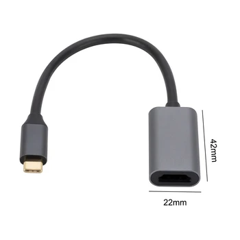 Tipas-C-HDMI-suderinamą Kabelį Konverteris Aliuminio Lydinys Tipas-C-HDMI-suderinama Konverteris Linija Nešiojamų už Telefoną, Tabletės 5