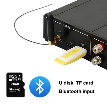 DLHiFi TPA3255 2.0 Stereo 300W x 2 AC 85 -240V Bluetooth 5.0 Namuose Karaoke ES9023 USB DAC D Klasės HIFI Stiprintuvas Su Radijo 5