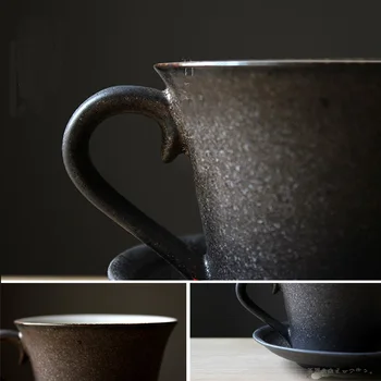 Rankų darbo keramikinis puodelis kavos Retro asmeninį keramikos puodelis Sielovados kavos puodelio Juodųjų Rankų darbo puodeliai Puikiai keramikos 5