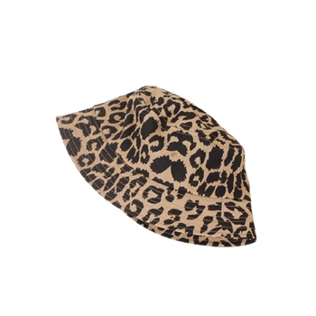 Bamblys Vasaros Kibiro Kepurę, Mielas Leopardas Gyvūnų Modelio Trumpą Briauna UV Apsauga Žvejys Skrybėlė 2-6Years Kūdikių Mergaitės Berniukai 5