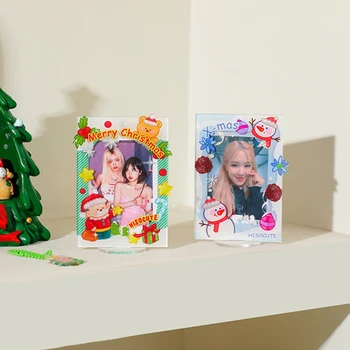 3 Colių Kawaii Animacinių Filmų Photocard Turėtojas Mažas Korėjos Idol Photocard Raštas Atveju Kalėdinis Vakarėlis Namų Dekoro Priedai 5